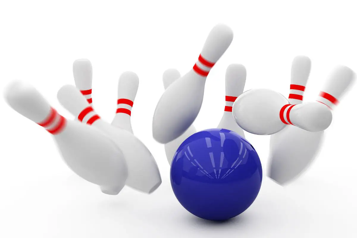 Bowling Ball Hitting Pins Strike